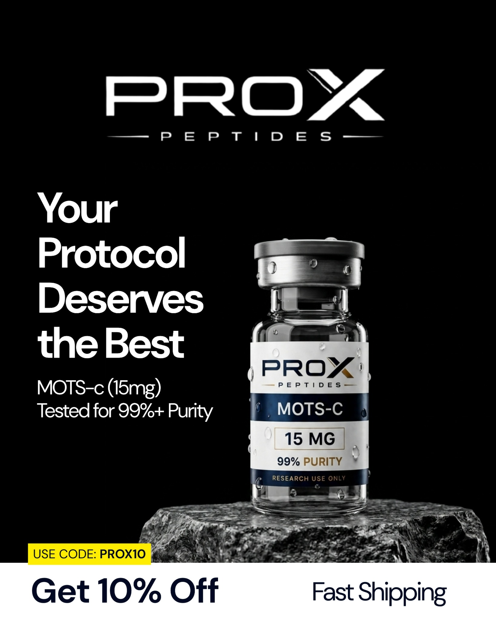 Proxlabs Club Facebook ad: Explore MOTS-C