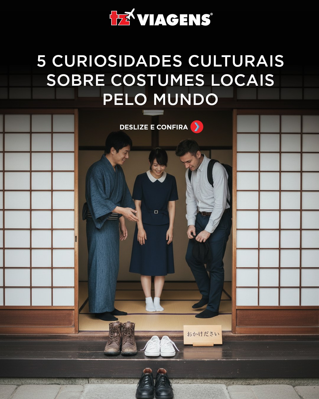 TZ VIAGENS Facebook ad: Conheça hoje dicas e hábitos curiosos pelo mundo!