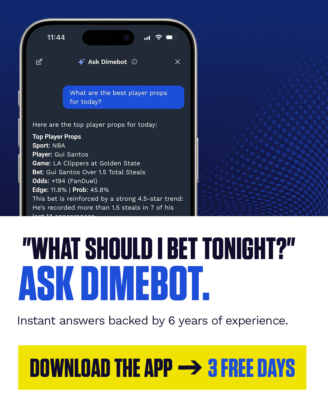 Dimers Facebook ad: Bet Smarter With Real Data