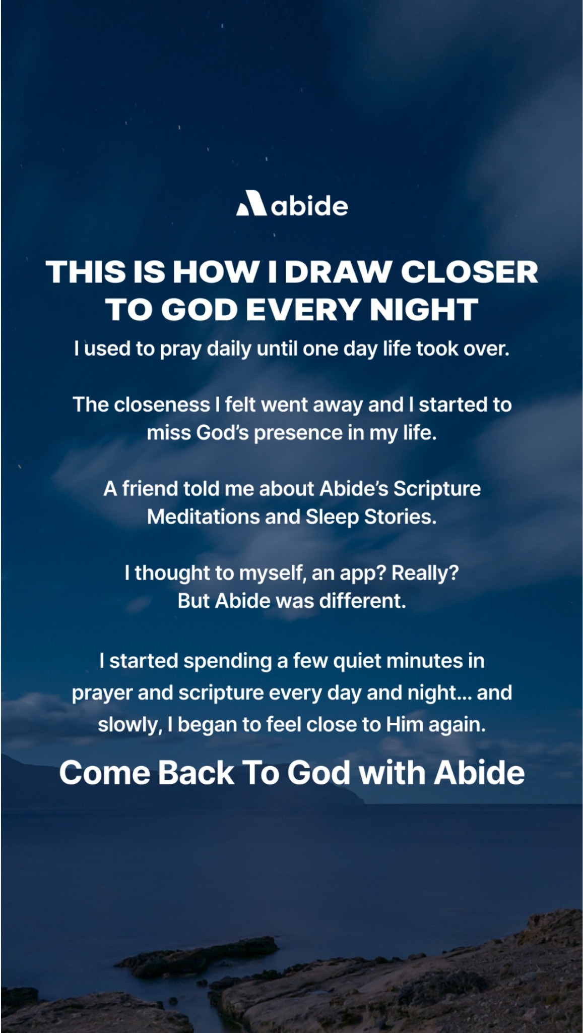 Abide from Guideposts Facebook ad