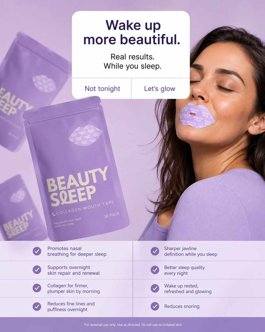 Beauty Sleep Facebook ad