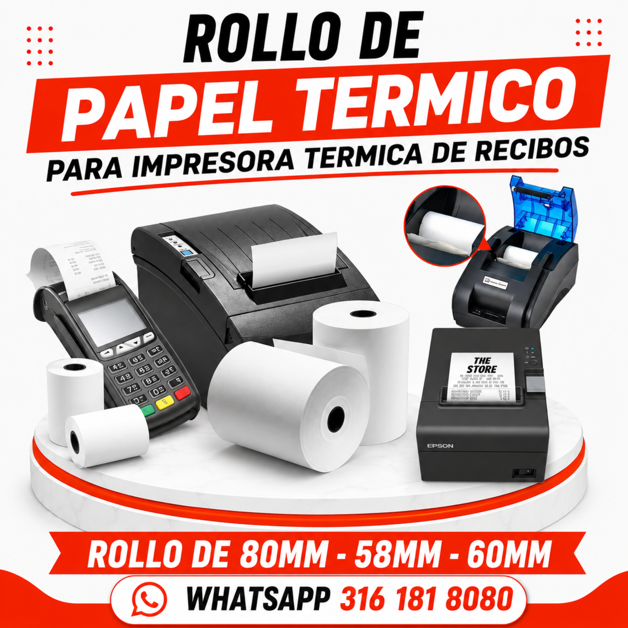 Rollos de Papel Termico y Etiquetas Adhesivas Facebook ad
