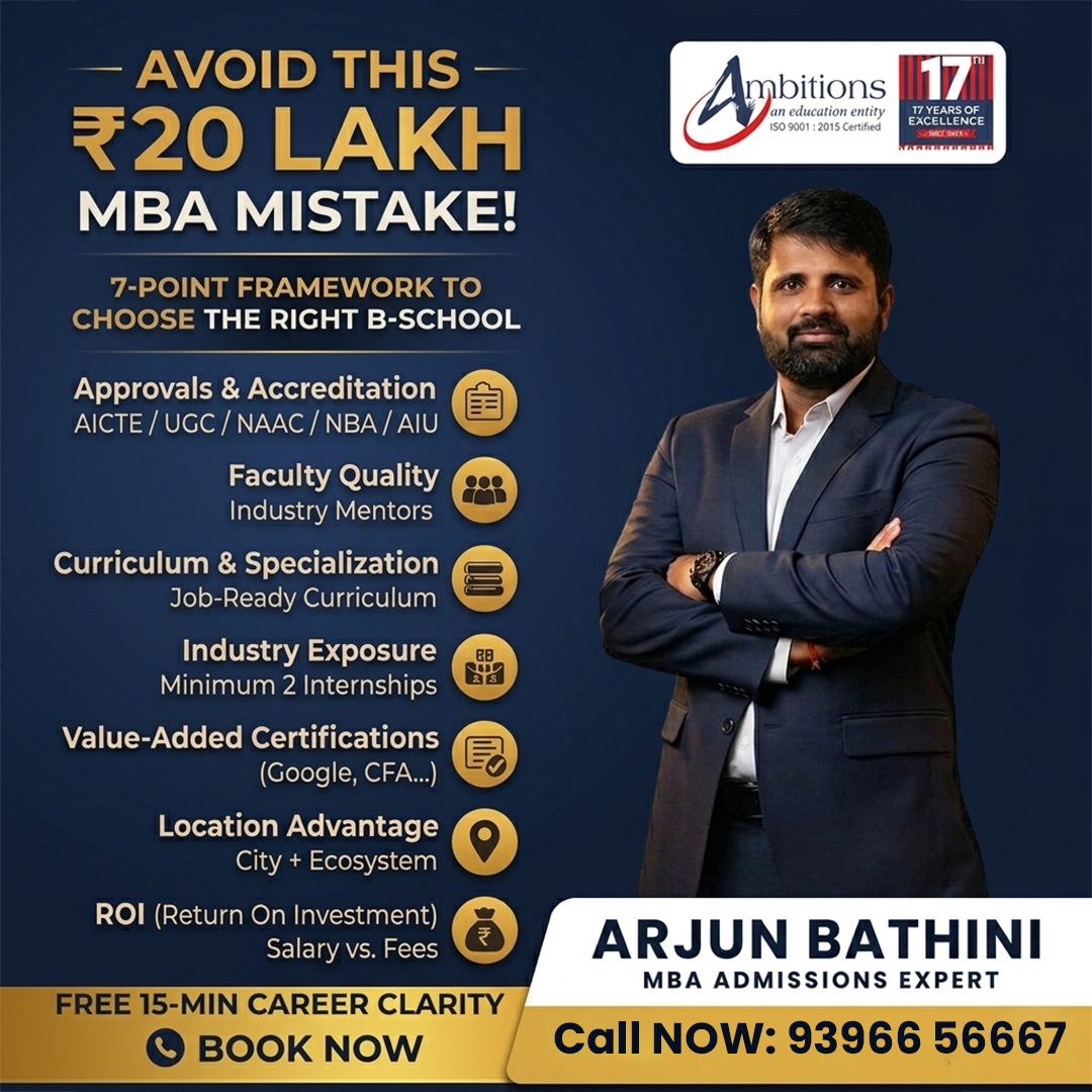 Ambitions Career Counsellors Facebook ad: Free MBA Career Clarity Session