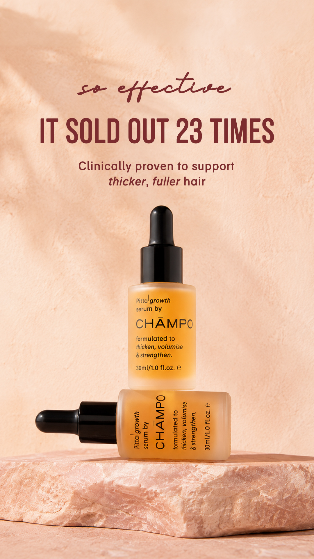 Chāmpo Haircare Facebook ad