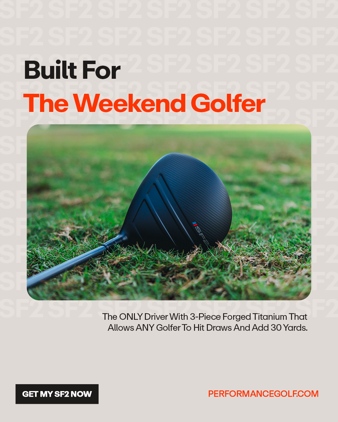 Performance Golf Facebook ad