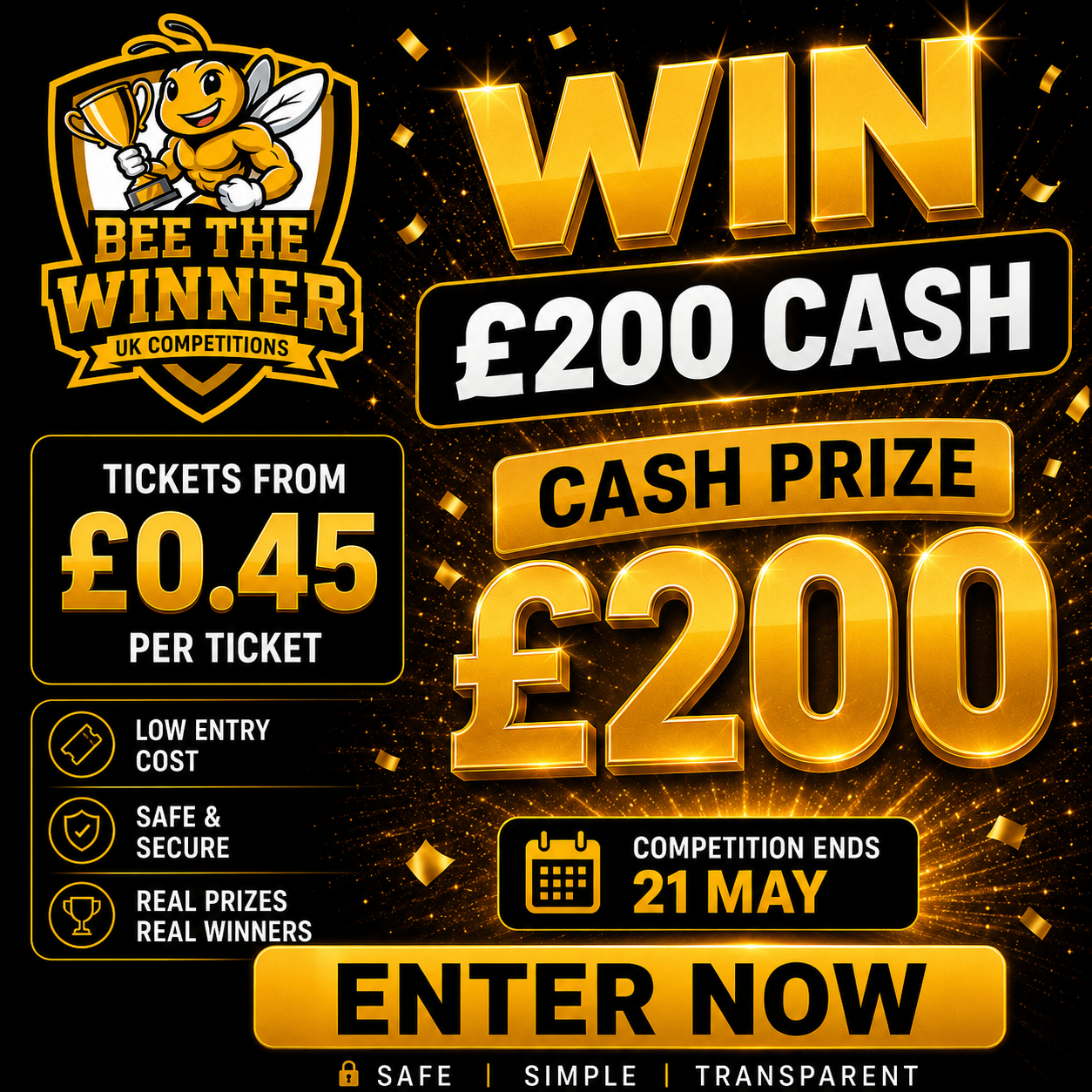 Bee The Winner Facebook ad: Time is running out on some of our…