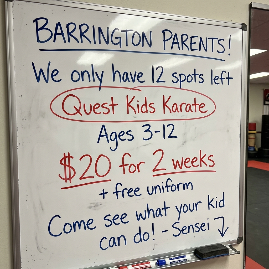 Quest Martial Arts Academy, LLC Facebook ad