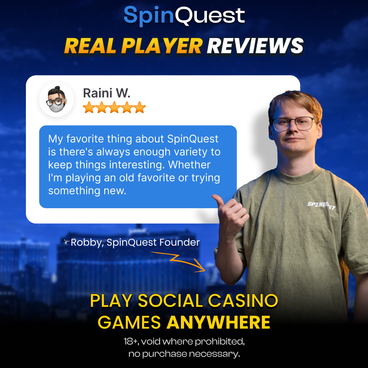 SpinQuest Casino Facebook ad