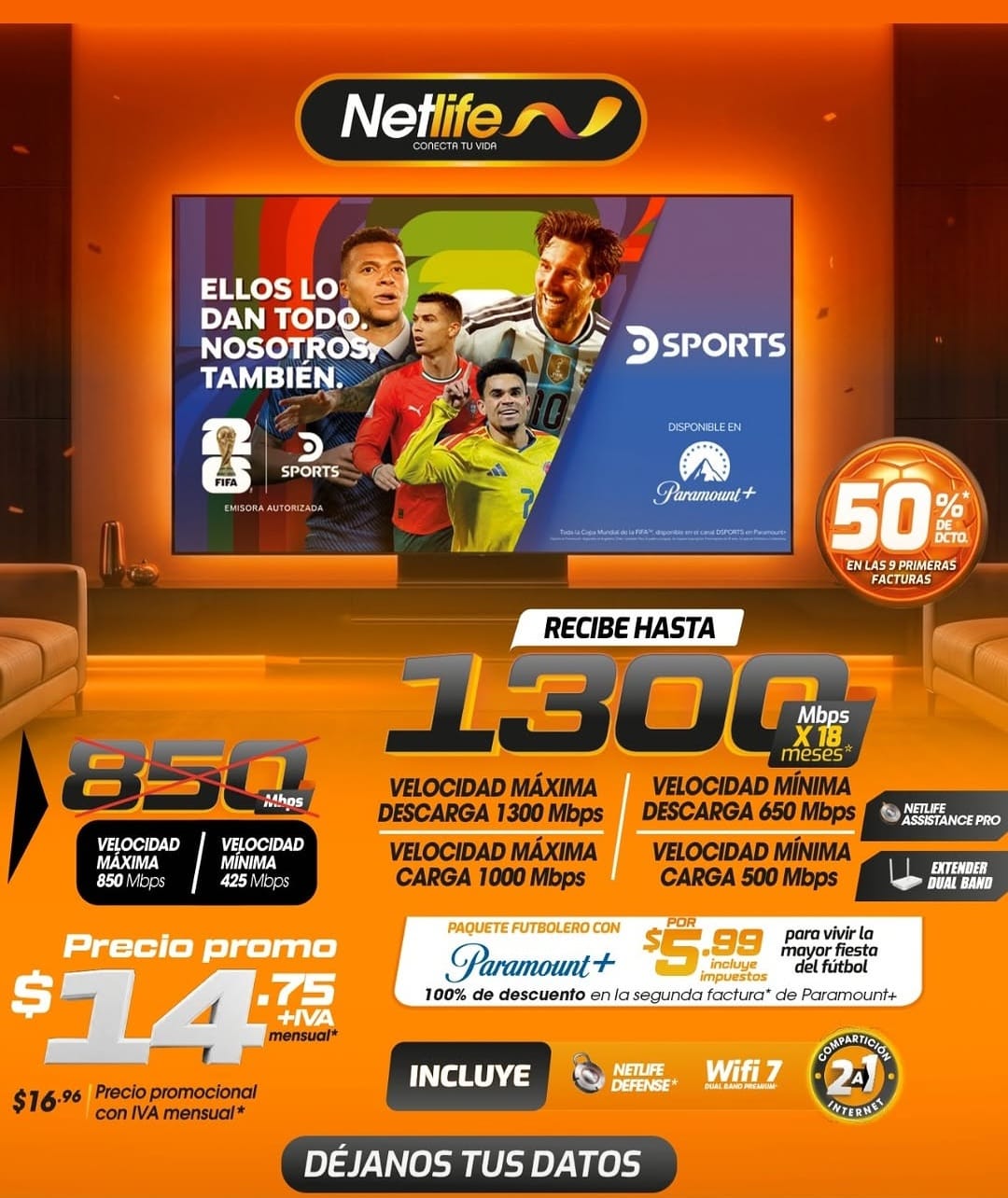 Internet para tu Hogar - Internet 5G de Alta Velocidad Facebook ad: Contrata el Internet # 1 del Pais