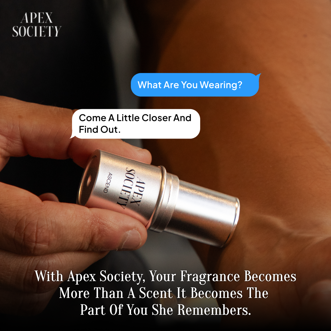 Apex Society - Solid Cologne Stick Facebook ad: The Scent That Makes Her Lean In