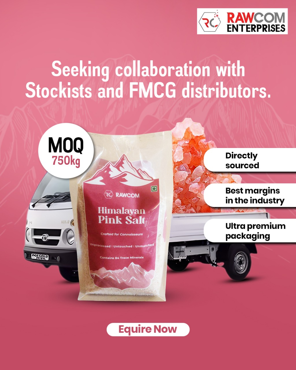 Rawcom Enterprises Facebook ad: Distribute India’s Finest Himalayan Pink Salt