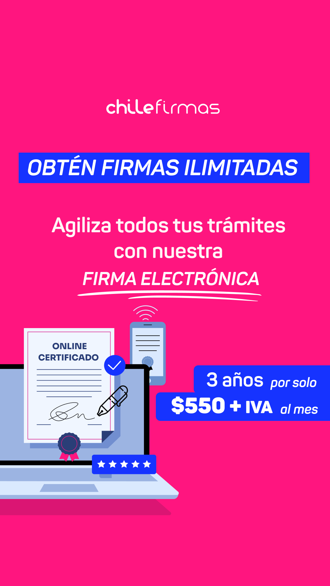 ChileFirmas Facebook ad