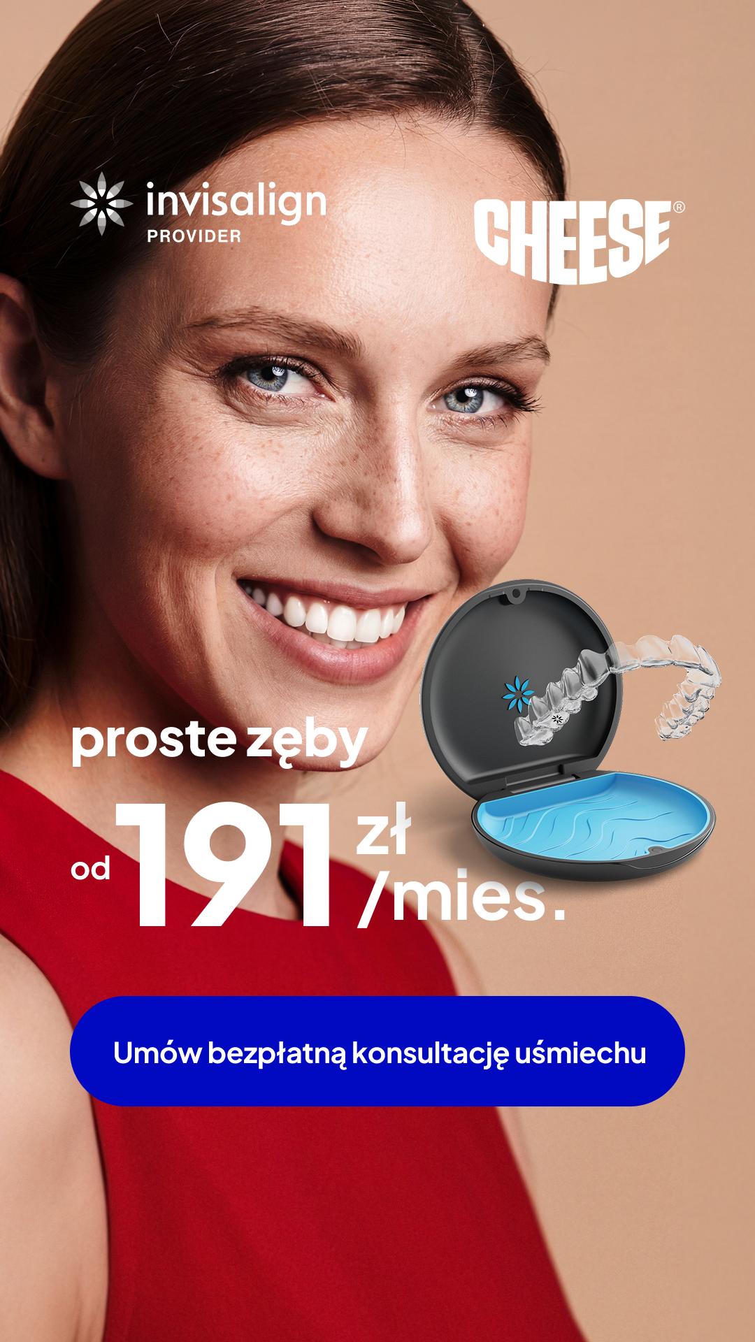 Cheese Ortodoncja Przyszłości Facebook ad