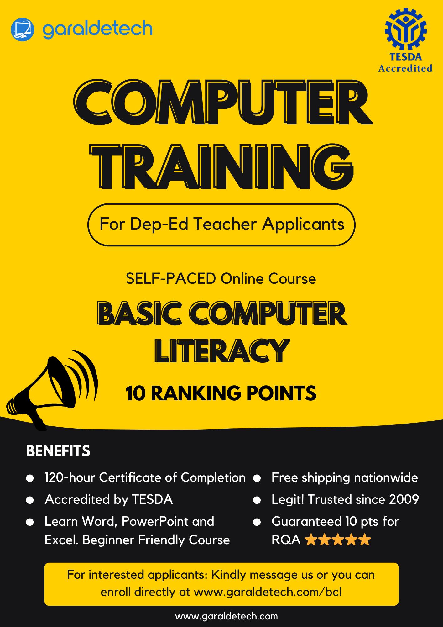 GaraldeTech - TESDA Accredited School Facebook ad