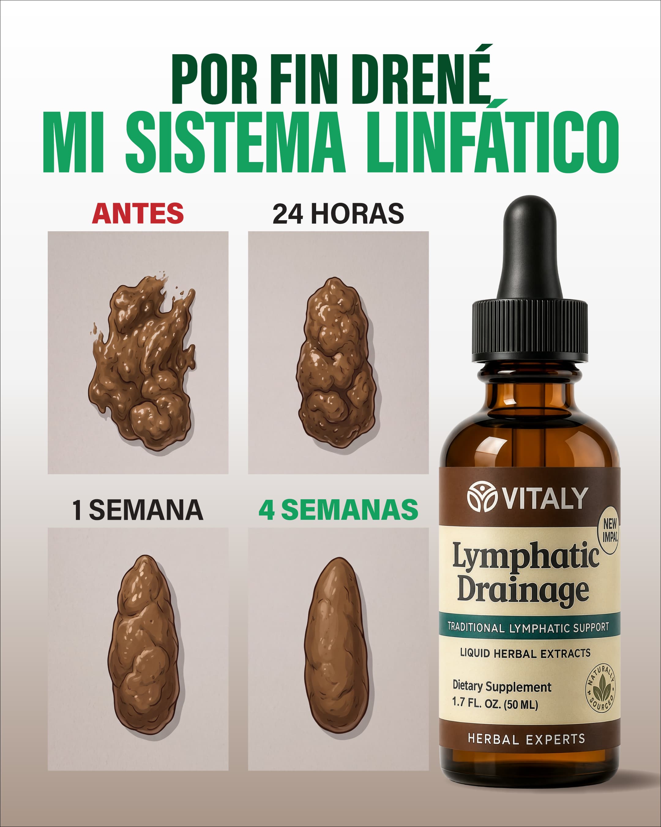 Vitaly Facebook ad: Por fin drené mi sistema linfático