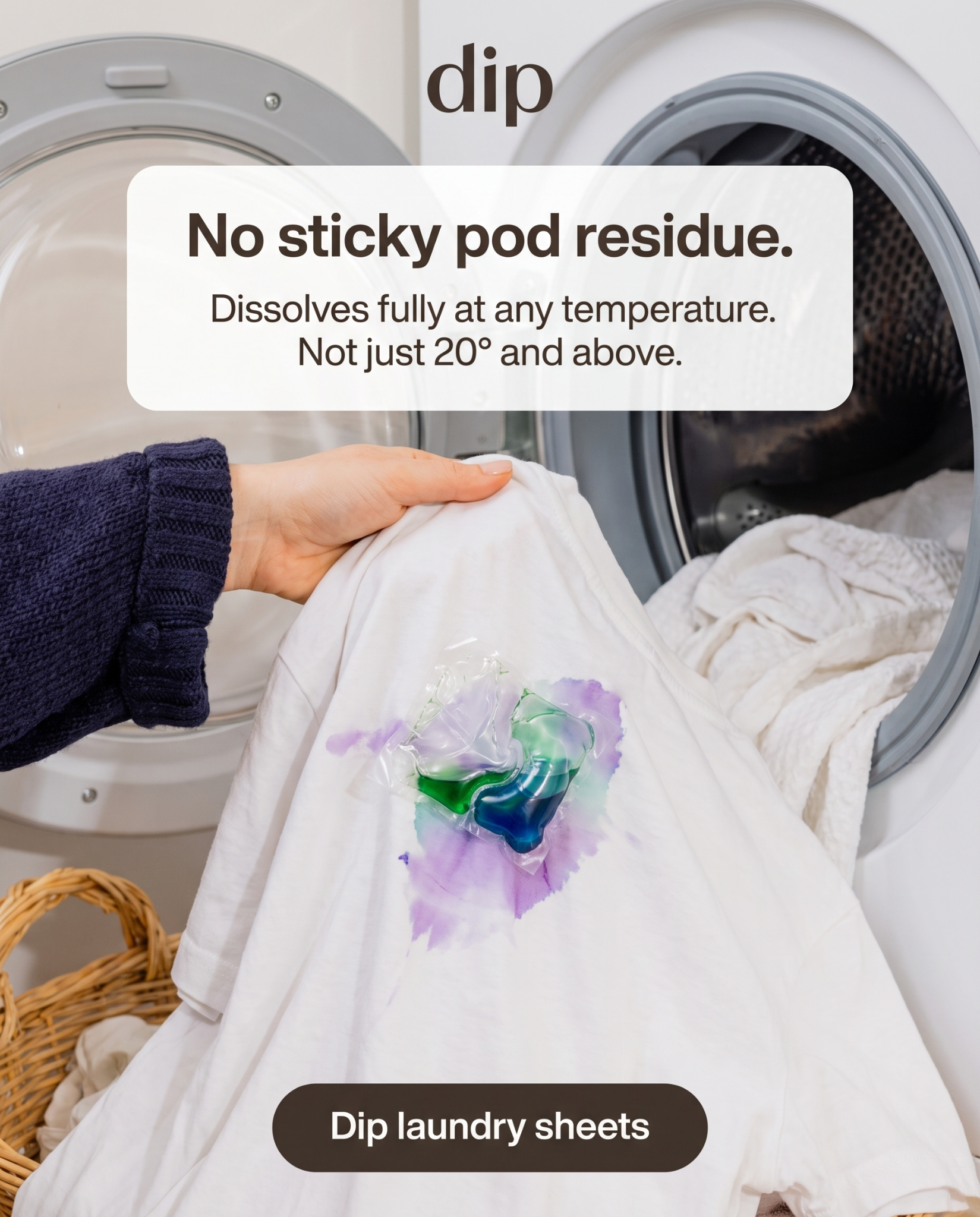 We Are Dip Facebook ad: No Pod Stuck To Your Sleeve