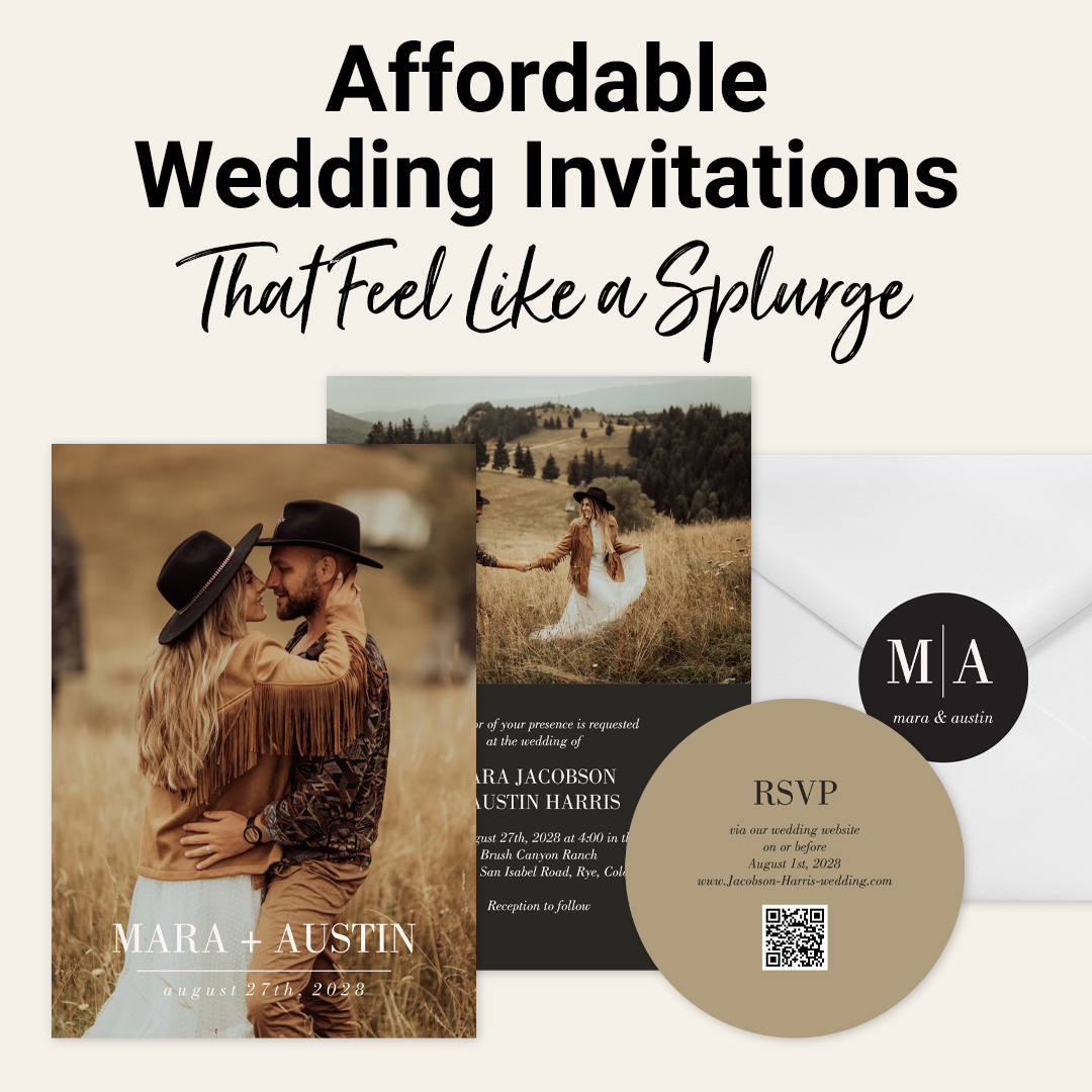 Ann's Bridal Bargains Facebook ad: Affordable Wedding Invitations