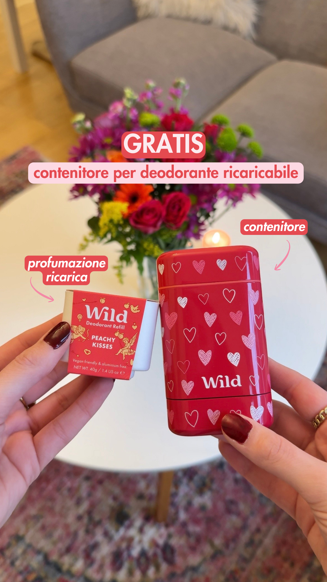 Wild Facebook ad: Freschezza che dura tutto il giorno e protezione 24h, Baci…