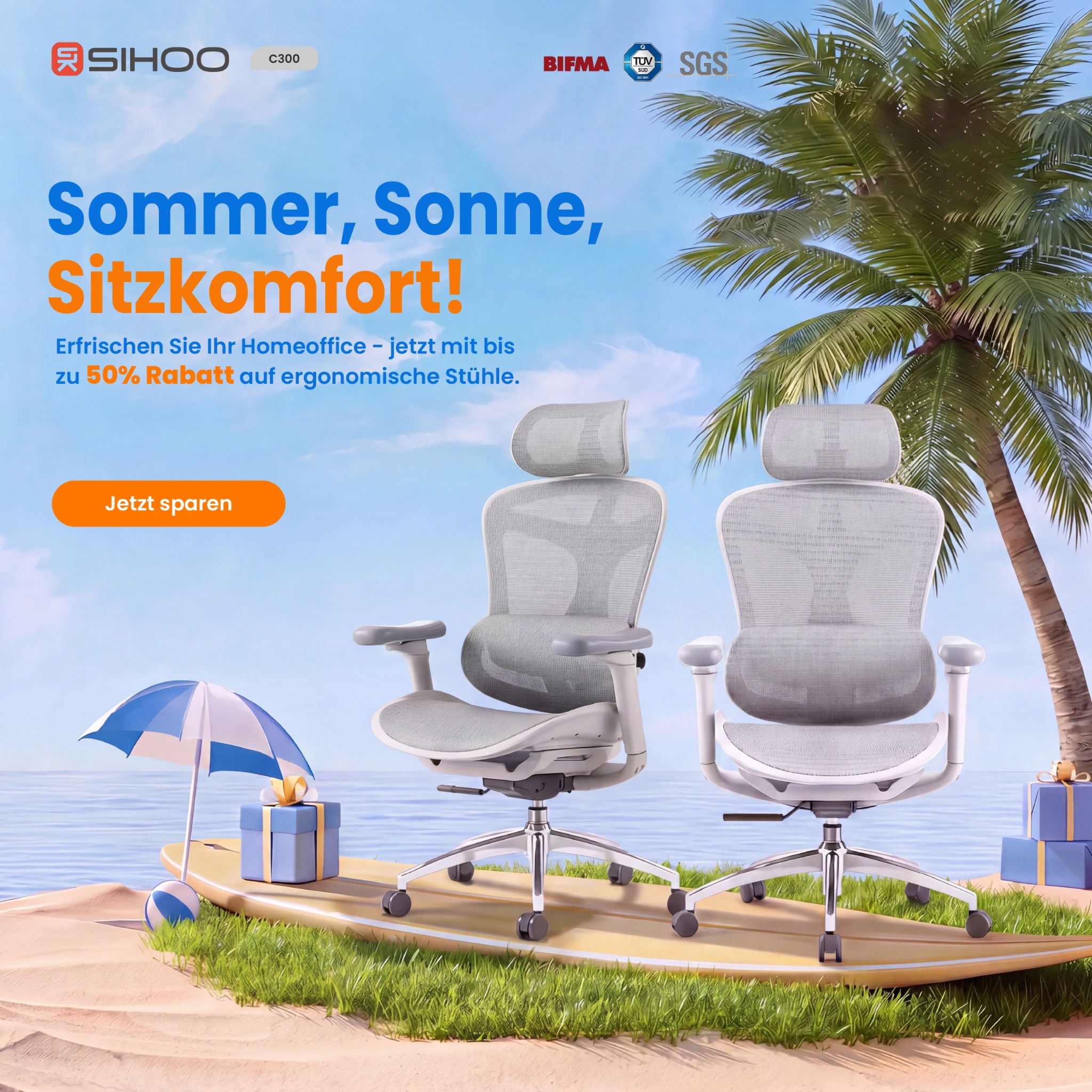 Sihoo Deutschland Facebook ad: Sihoo Doro C300 | Sommer-Sale