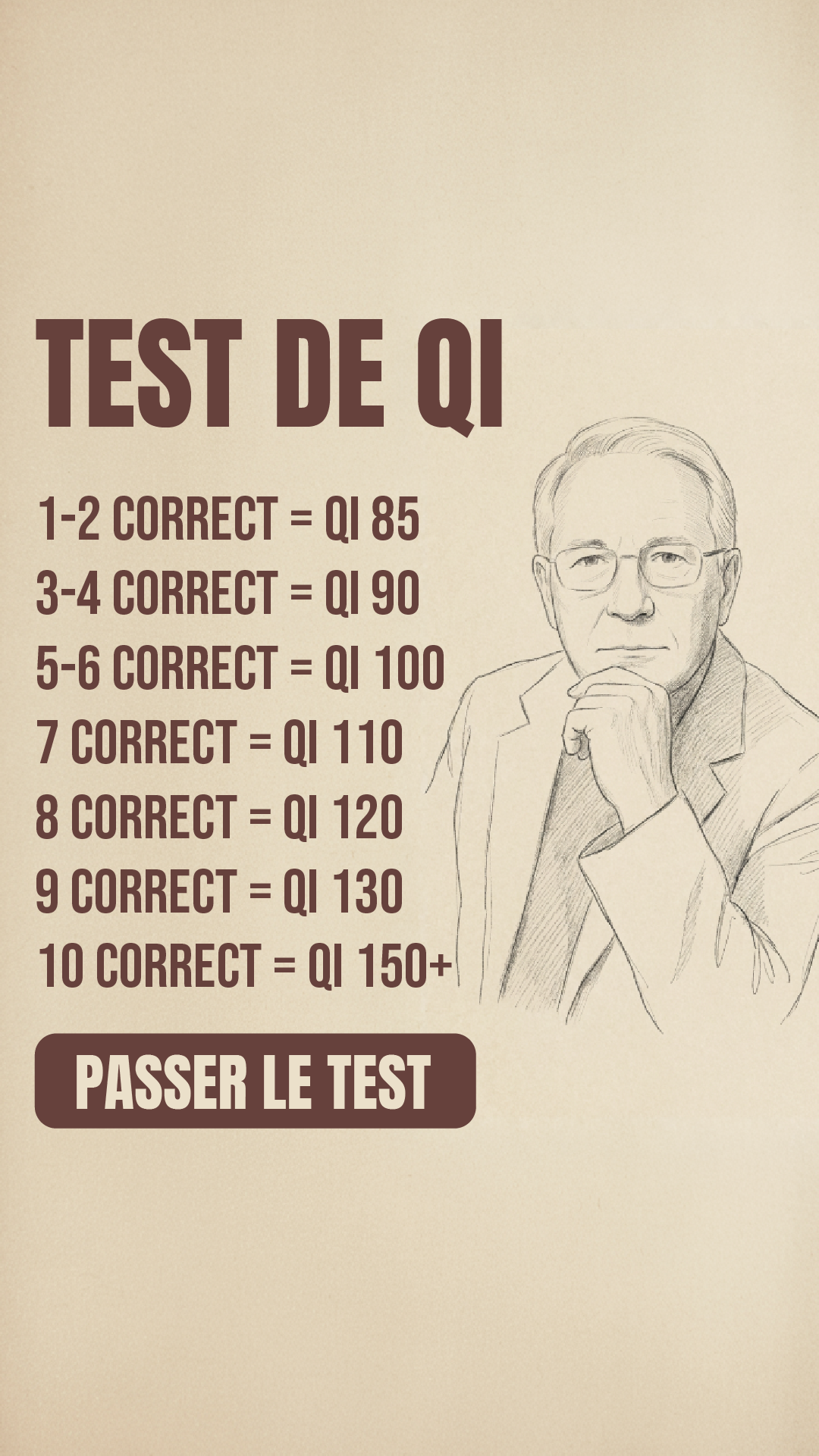 Free International IQ Test Facebook ad