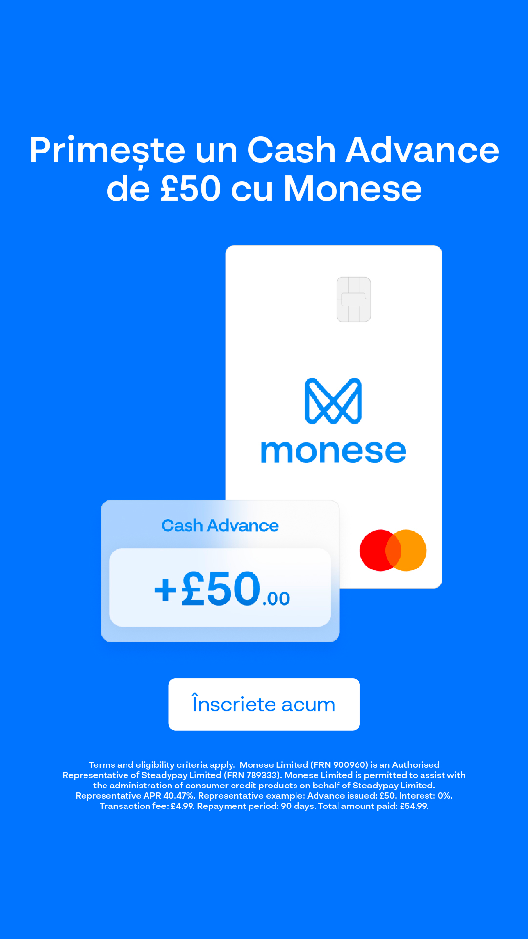 Monese Facebook ad