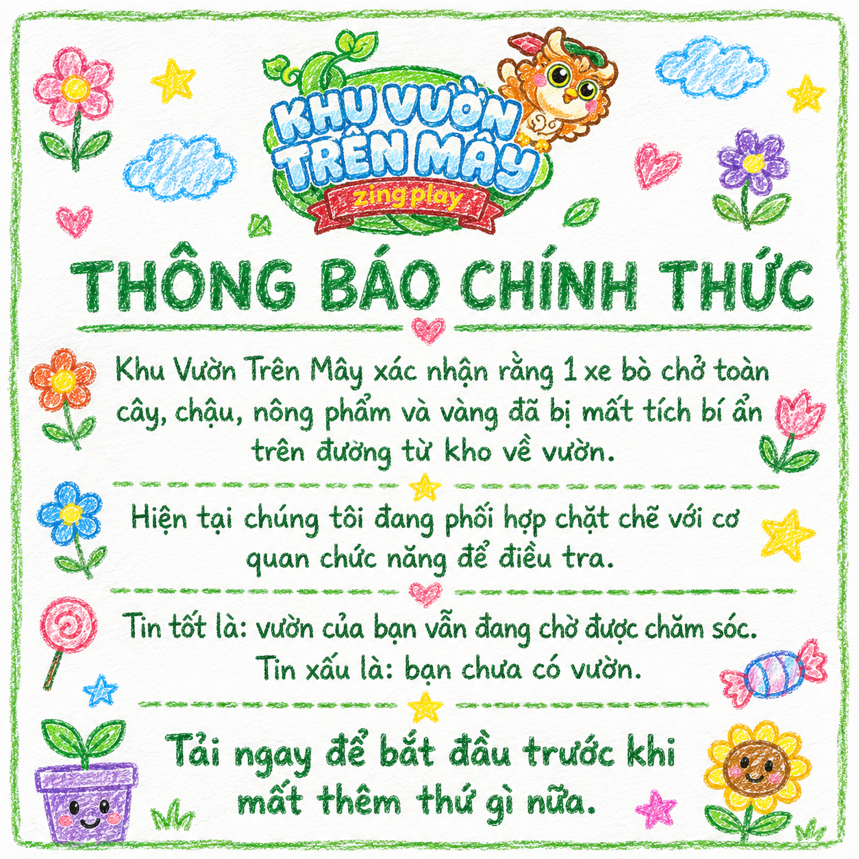 Khu Vườn Trên Mây - ZingPlay Facebook ad from May 12, 2026