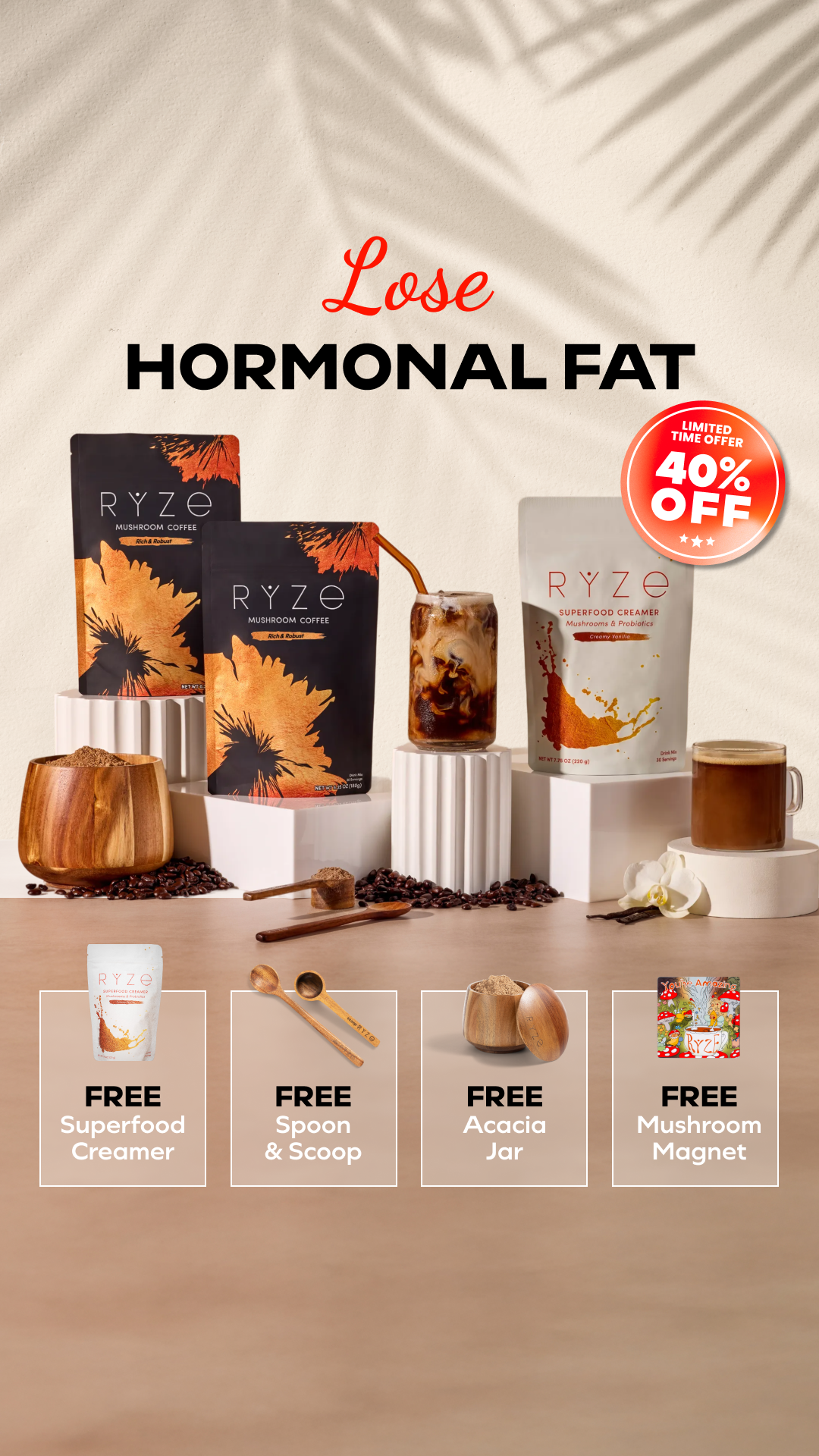 RYZE Superfoods Facebook ad