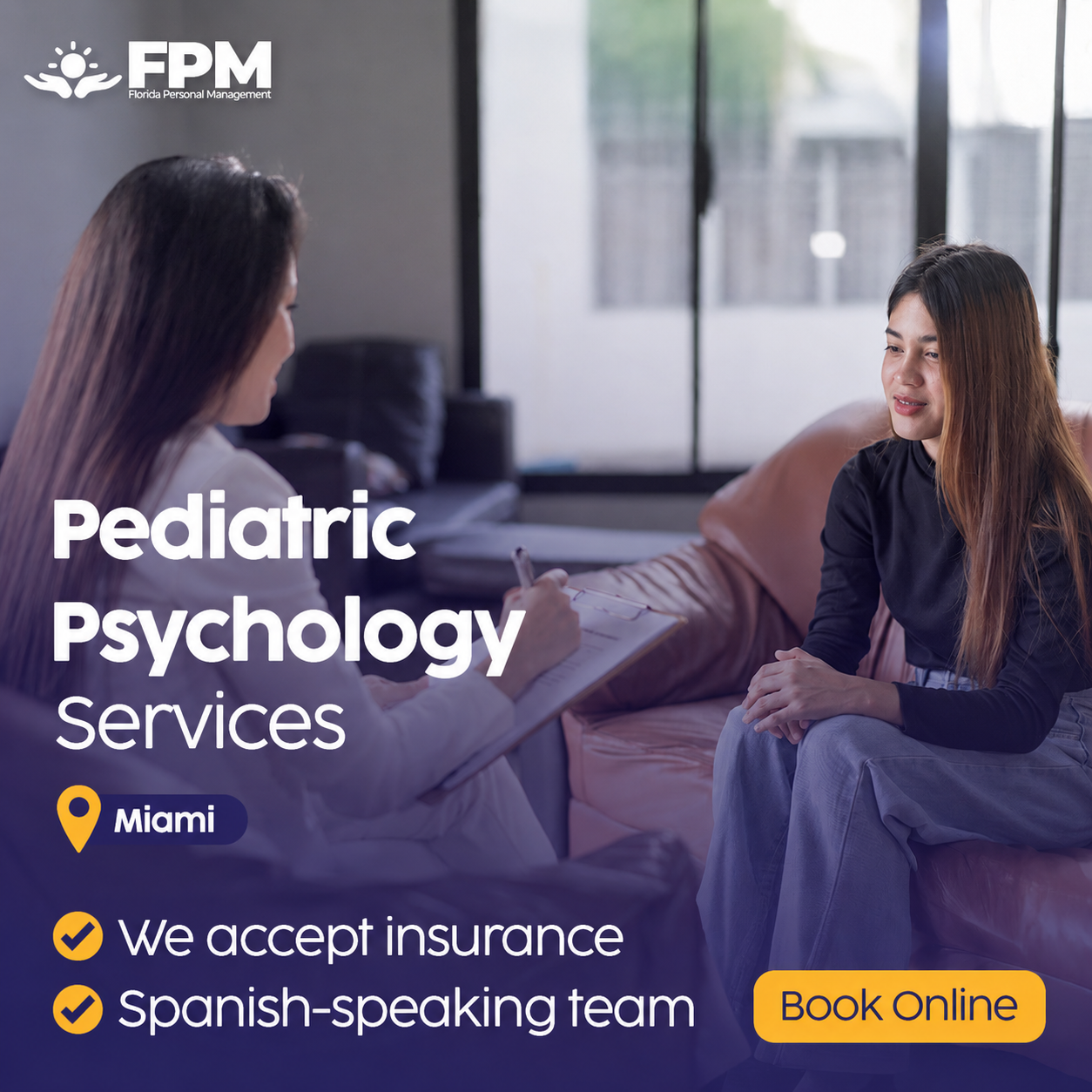 Florida Personal Management Facebook ad: Pediatric Psychology Services