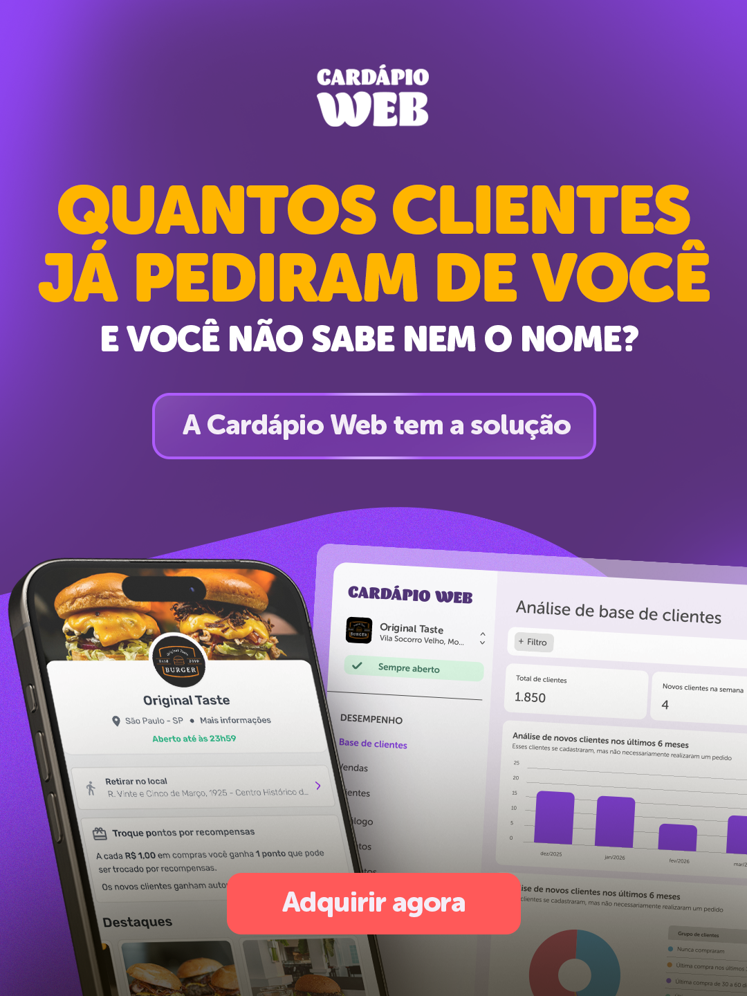Cardápio Web Facebook ad