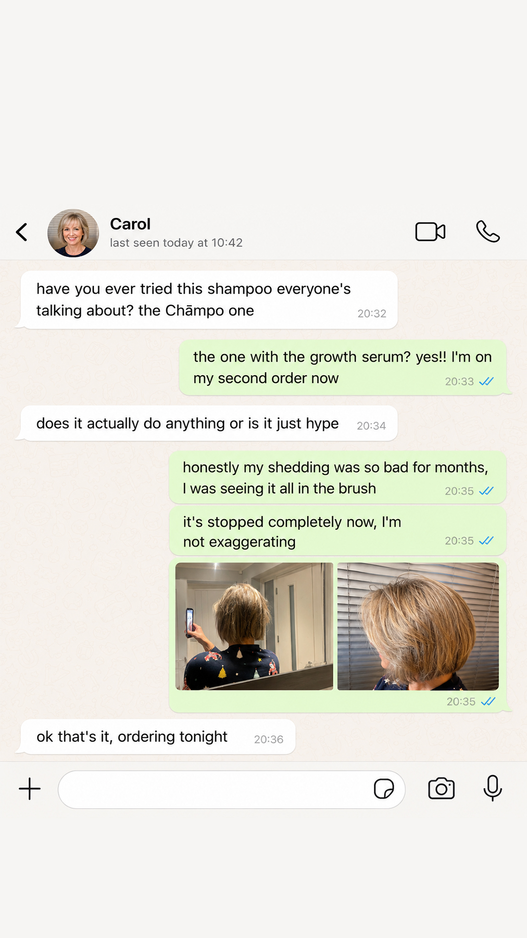 Chāmpo Haircare Facebook ad