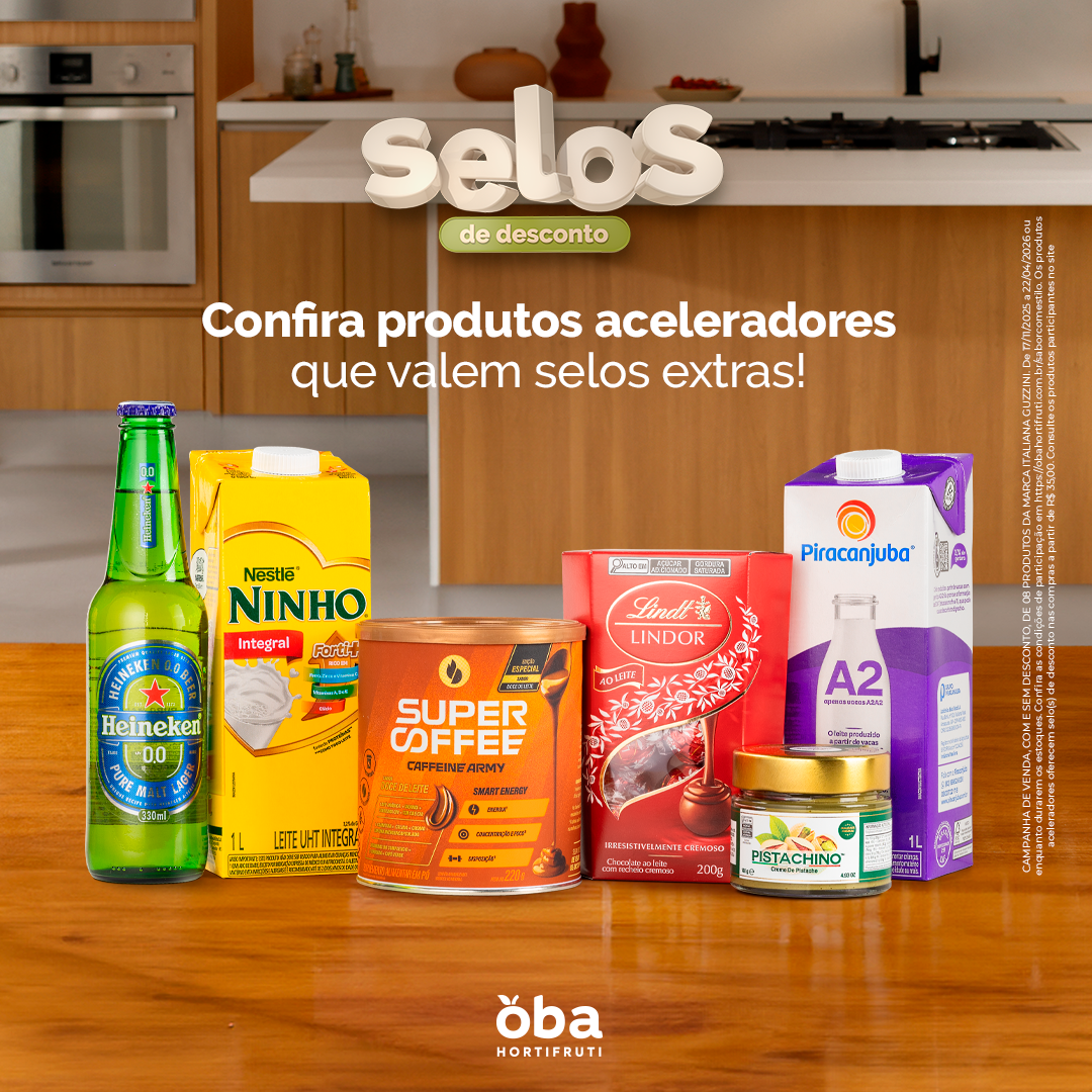 Oba Hortifruti Facebook ad: Quer juntar Selos de Desconto mais rápido para…