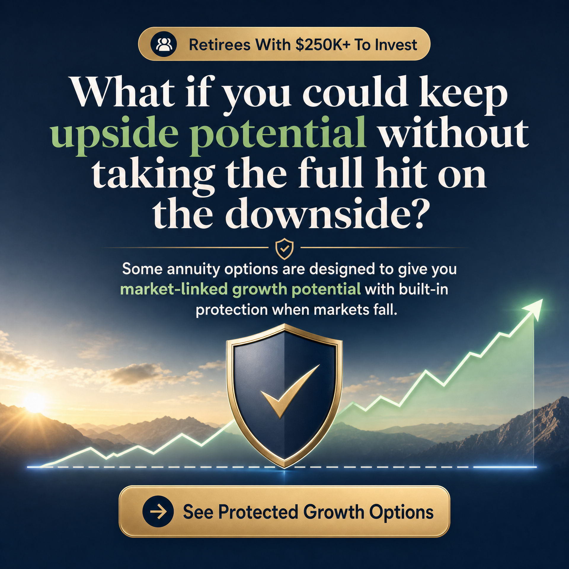 RetireWell Annuities Facebook ad: Retire on YOUR Terms, Not the Market’s