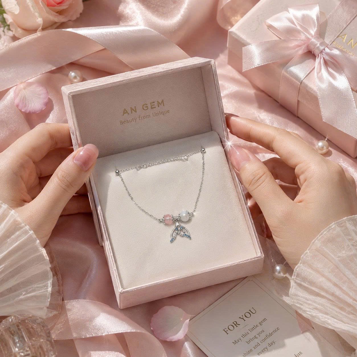 An Gem - Đá Phong Thuỷ Facebook ad: Combo dây chuyền Marina + Gói xem thần…