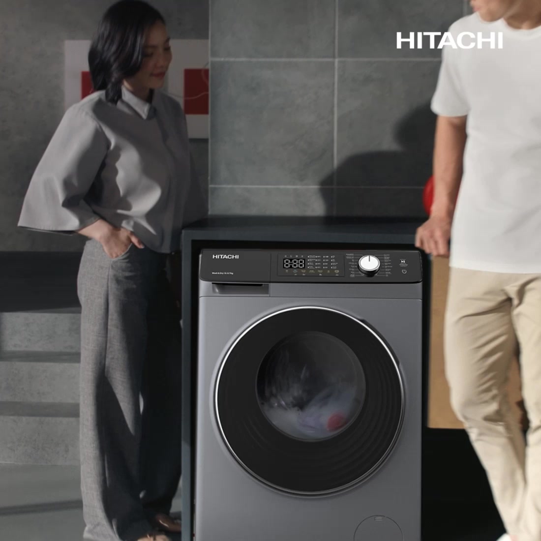 Hitachi Home Appliances Facebook ad: Máy Giặt Sấy Hitachi