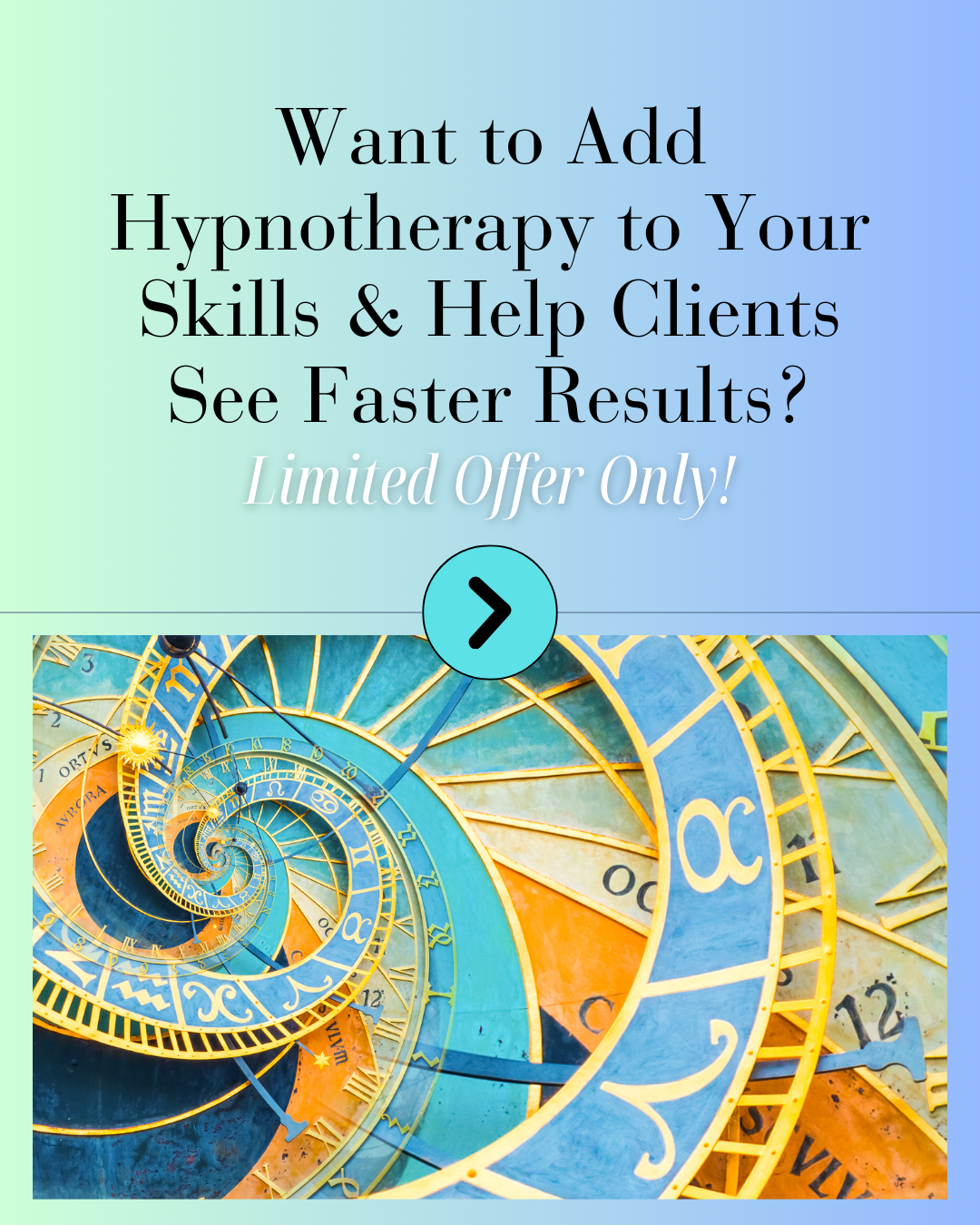 Karen E Wells Facebook ad: Become a Certified Hypnotherapist!