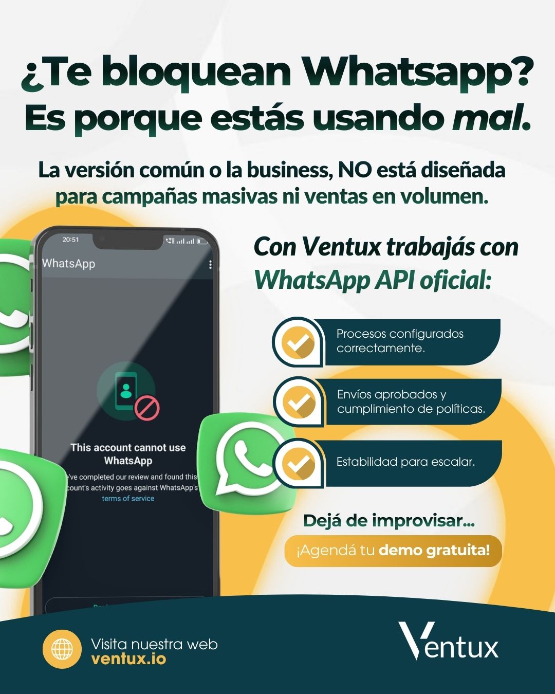Ventux Facebook ad: Agendar Demo