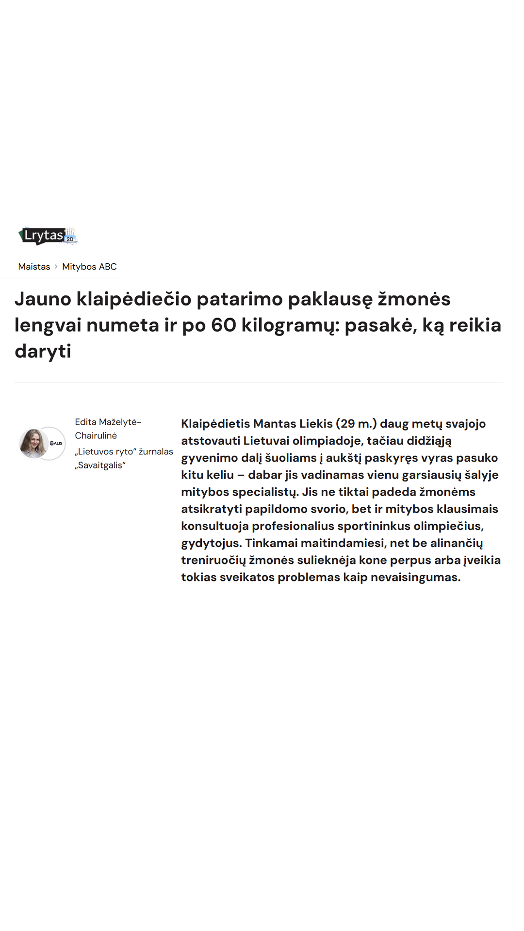 Mantas Liekis Facebook ad