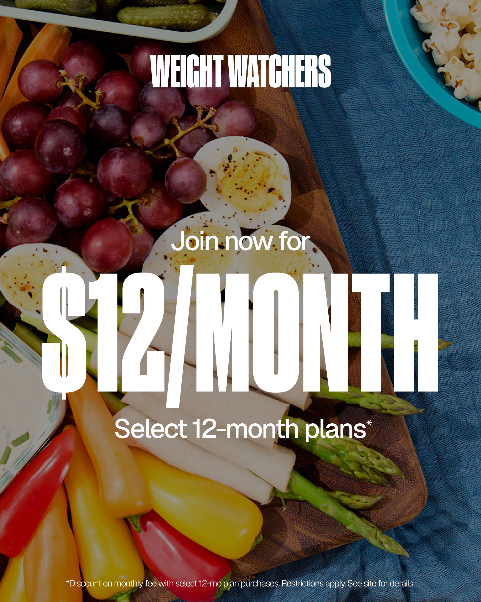 WeightWatchers Facebook ad: $12/month for 12 months