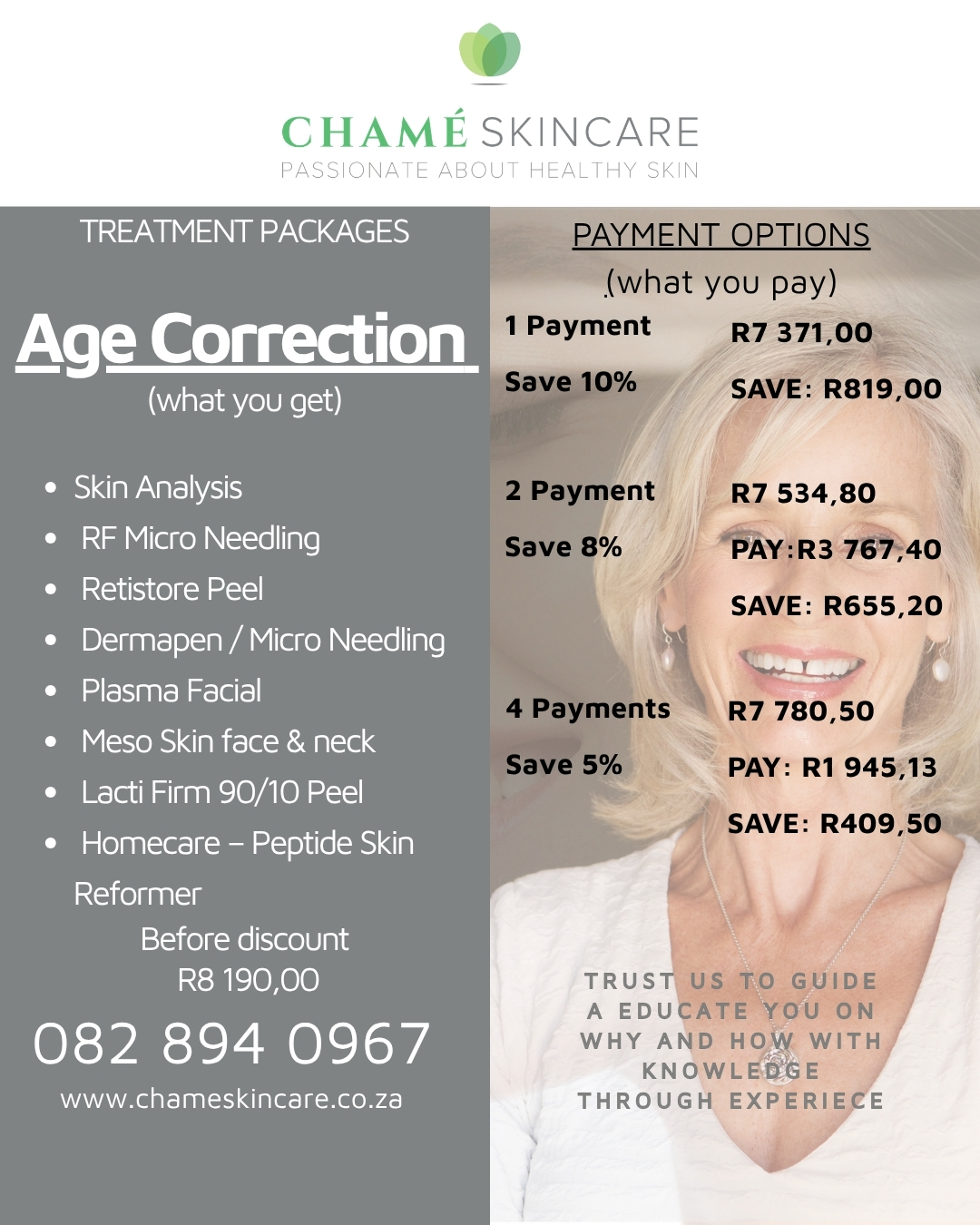 Chamè Skincare Facebook ad