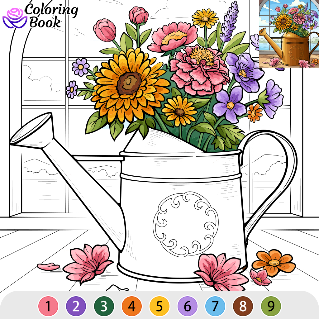 Coloring Book - Color by Number Facebook ad