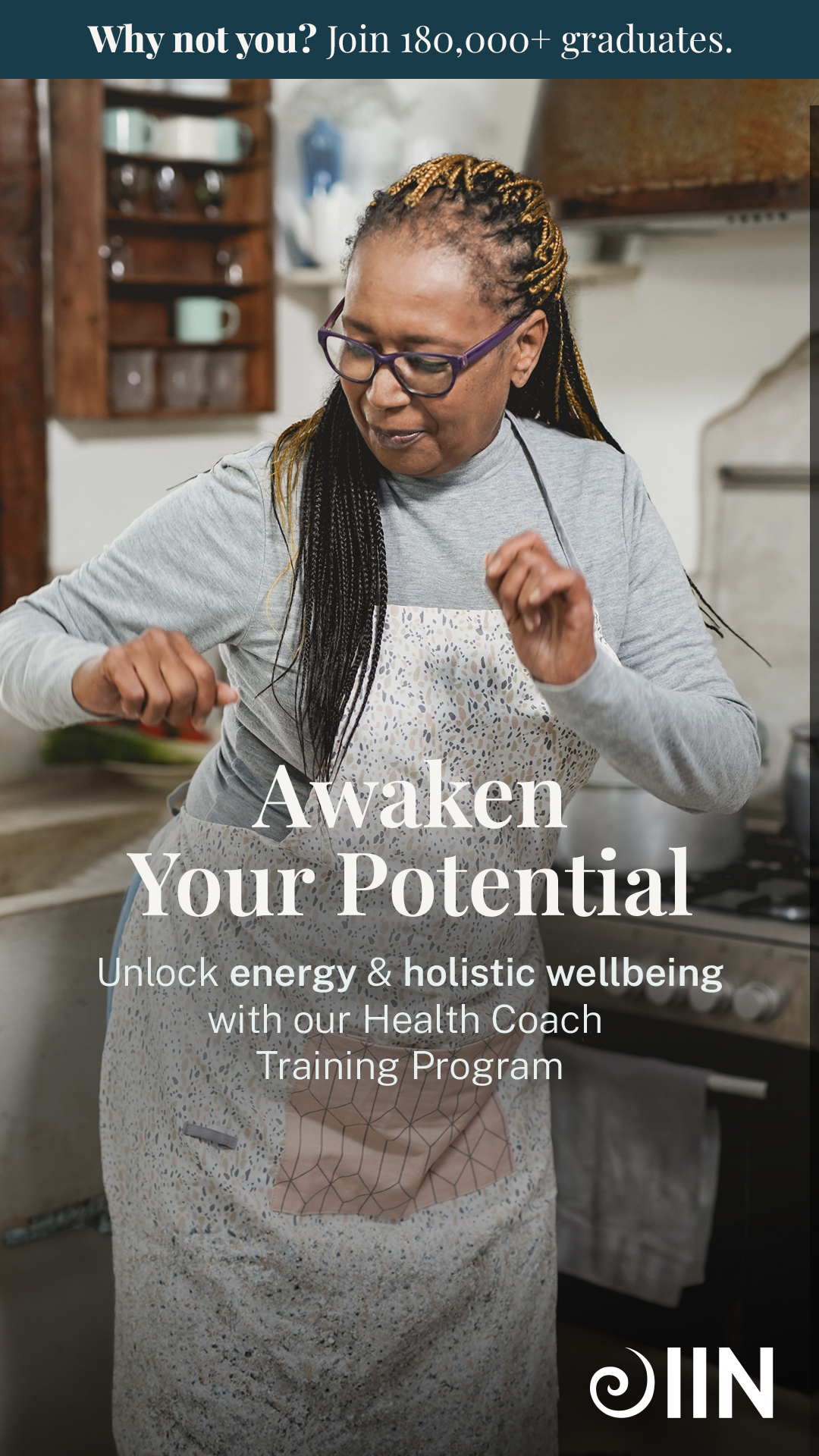Institute for Integrative Nutrition Facebook ad