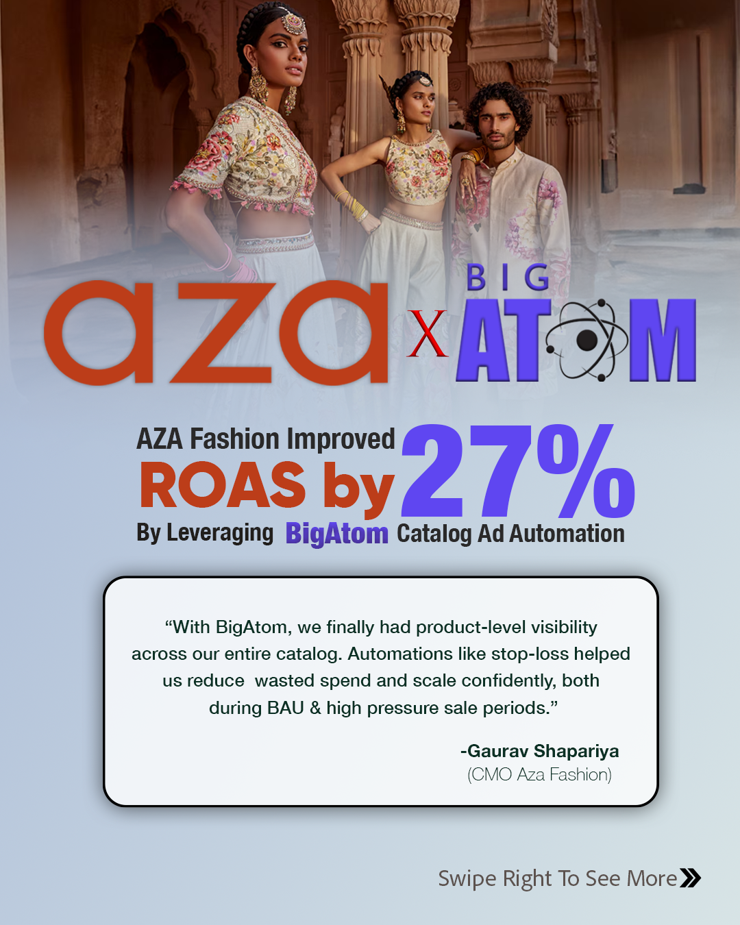 BigAtom Facebook ad: Improve your ROAS with BigAtom