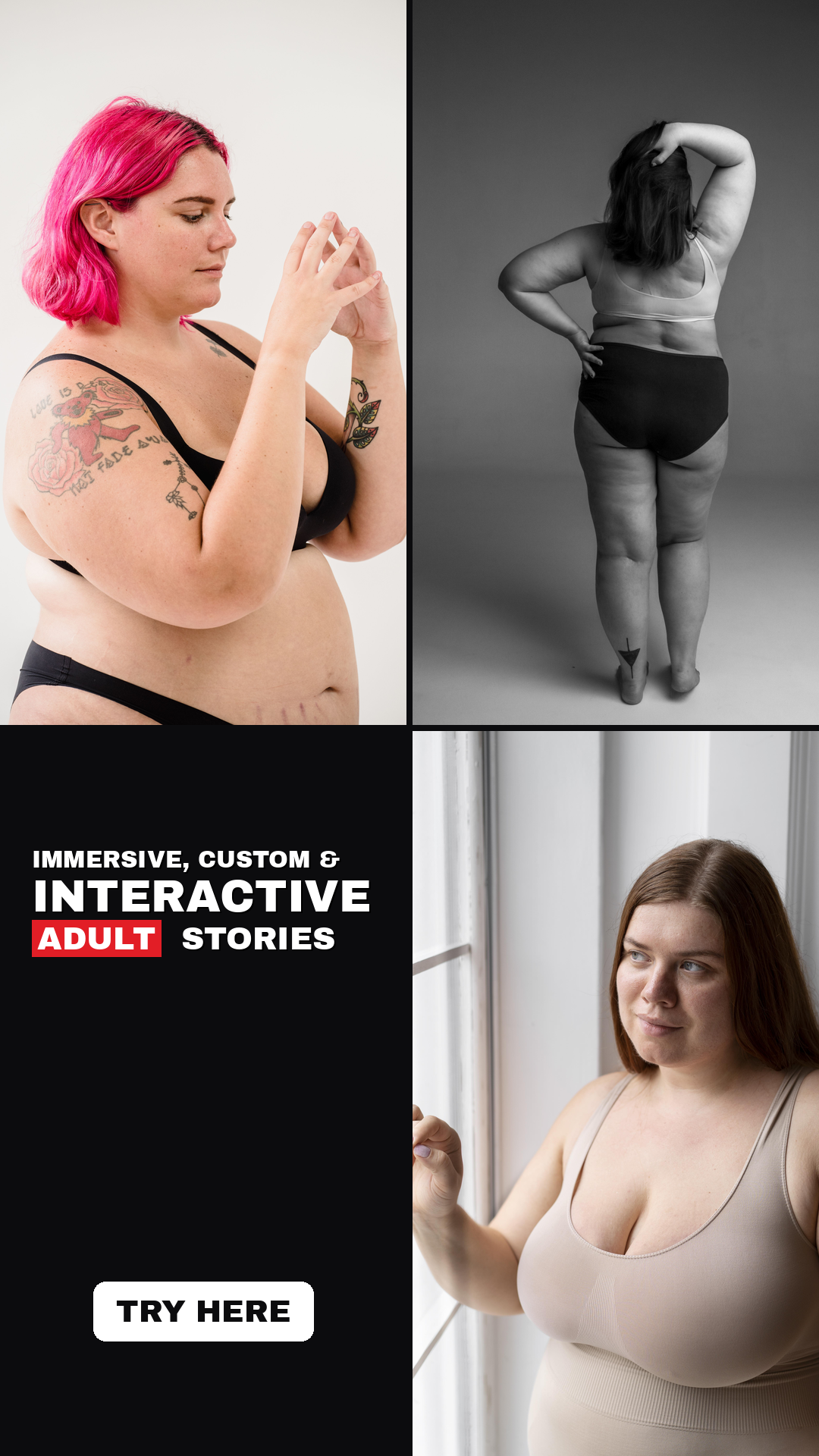 Stuff So Sweet Facebook ad: Interactive Adult Stories