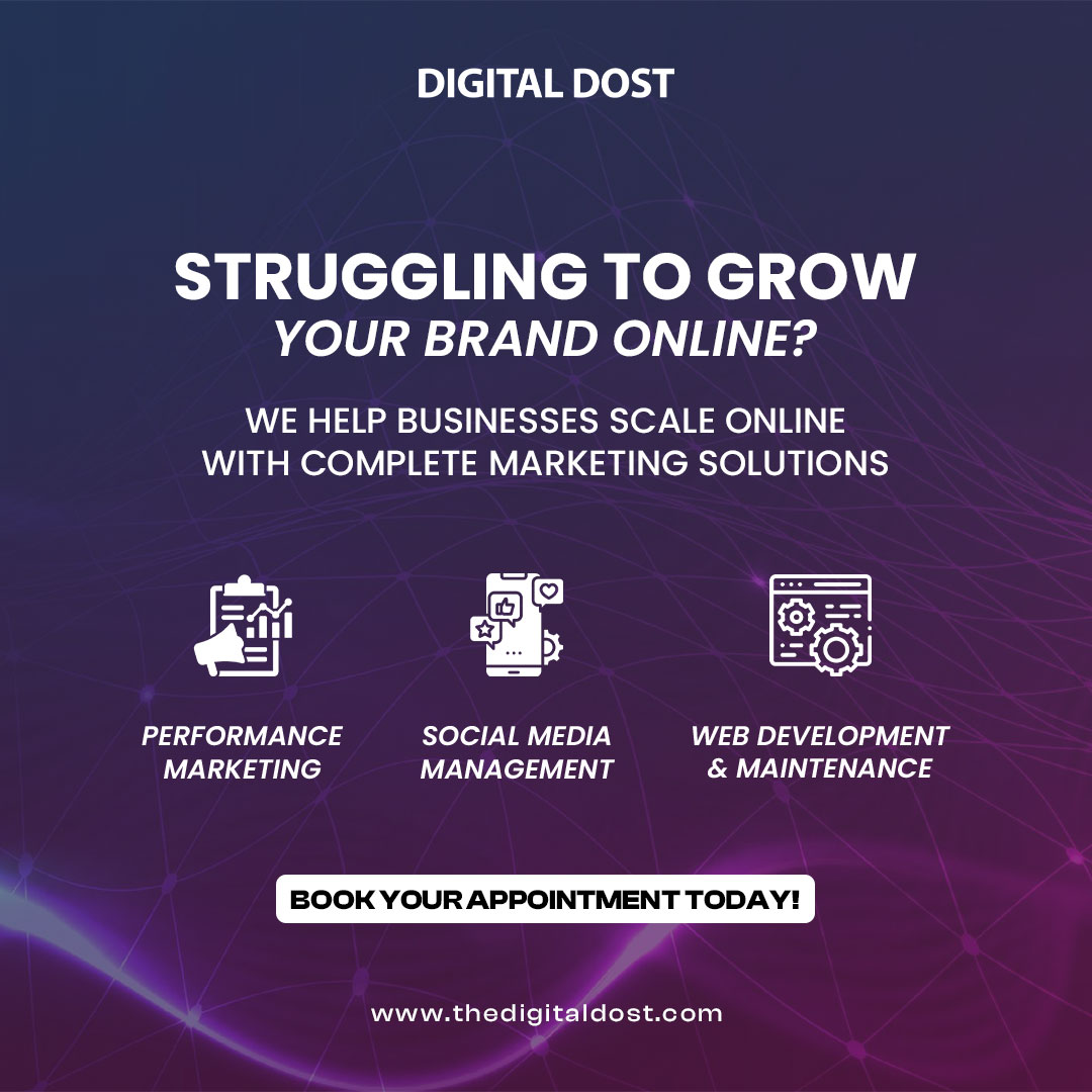 Digital Dost Facebook ad: Your Growth is Just One Click Away!