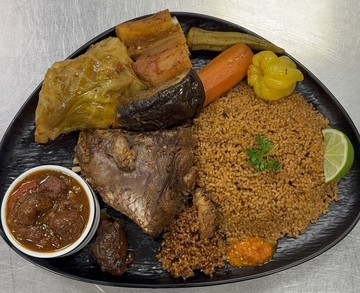 Teranga Cuisine Facebook ad: Thiebou Djeun (Senegalese Jollof Rice with Fish)