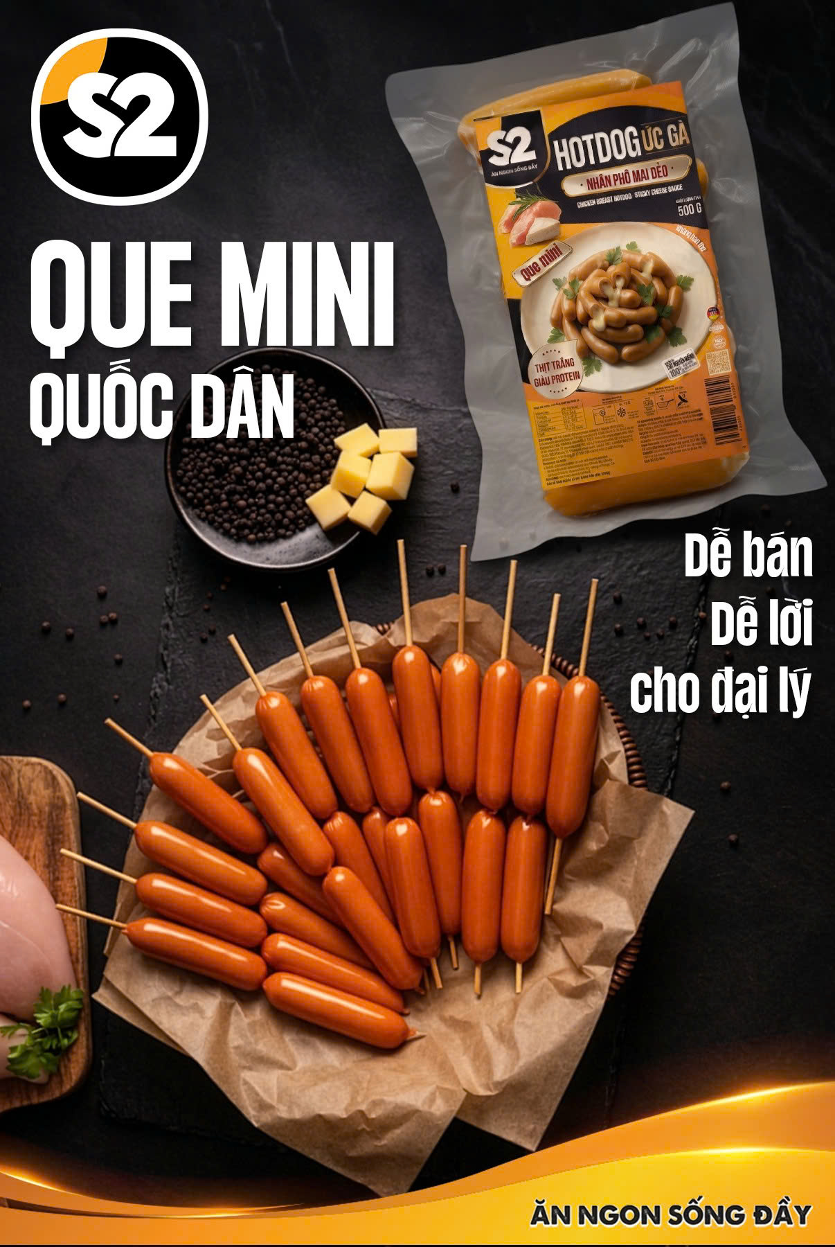 S2 Ready & Tasty Facebook ad: QUE MINI QUỐC DÂN - MÓN TỰ CHỐT…
