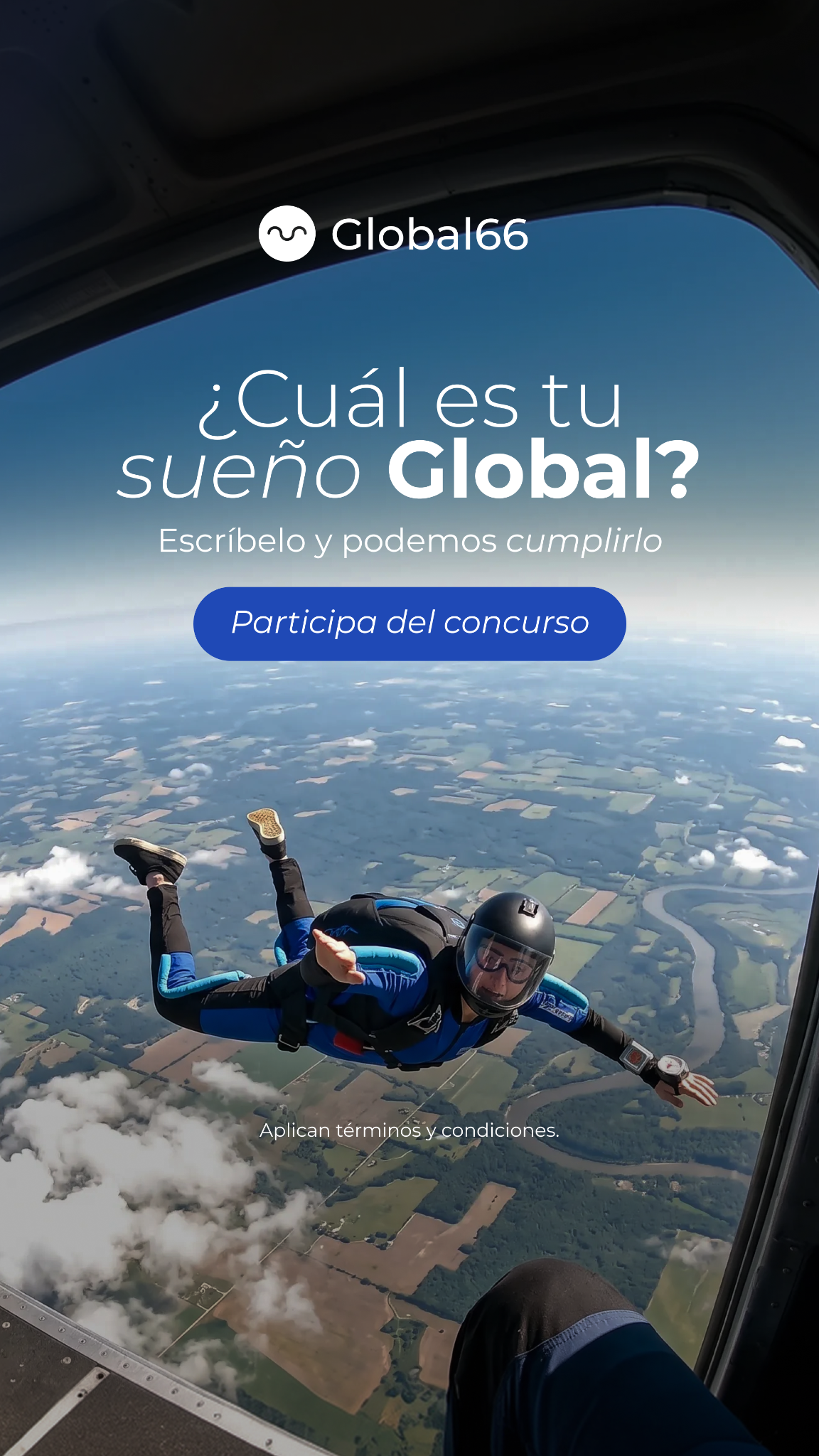 Global66 Facebook ad: Concurso Sueños Globales