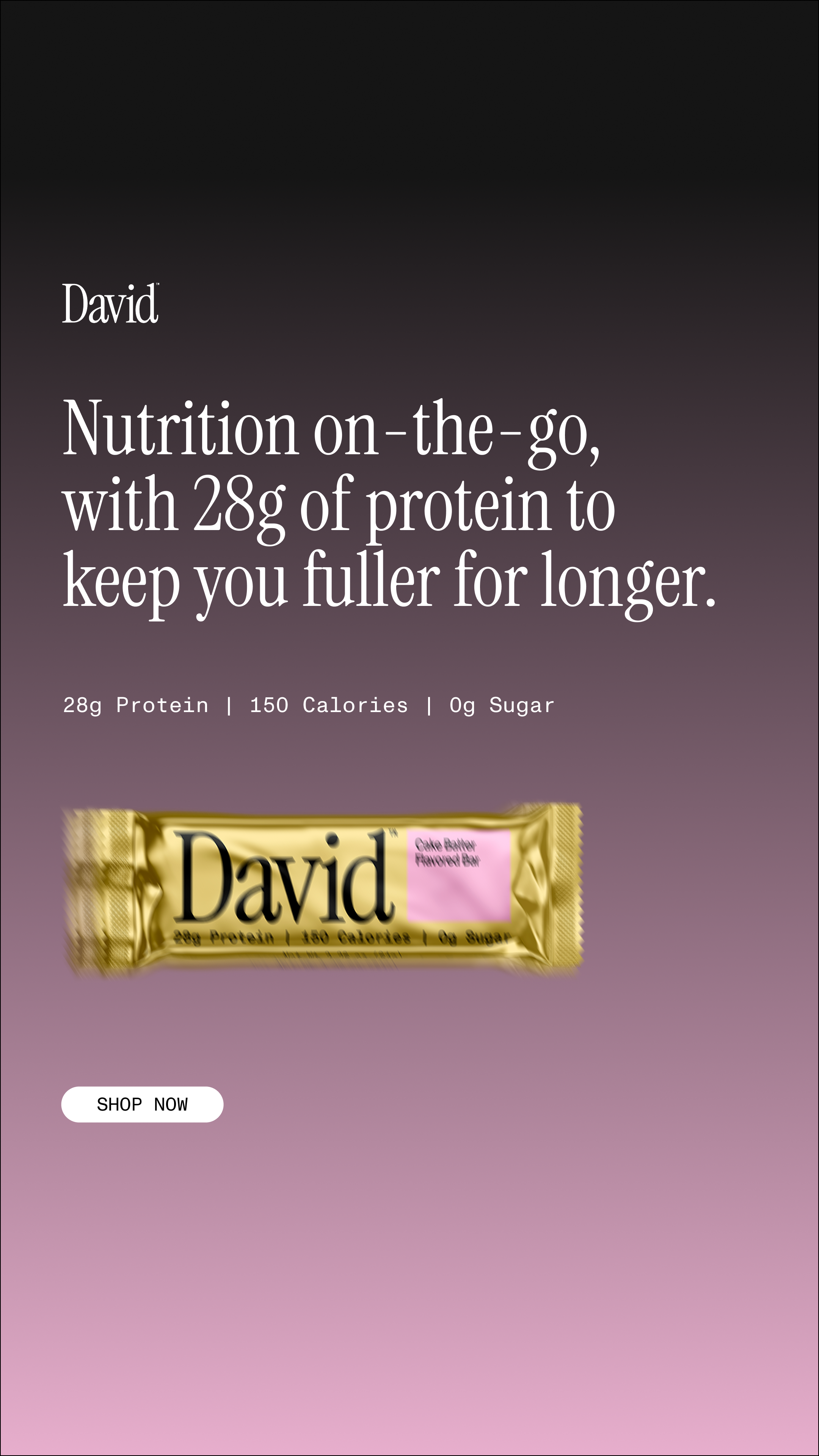 David Protein Facebook ad