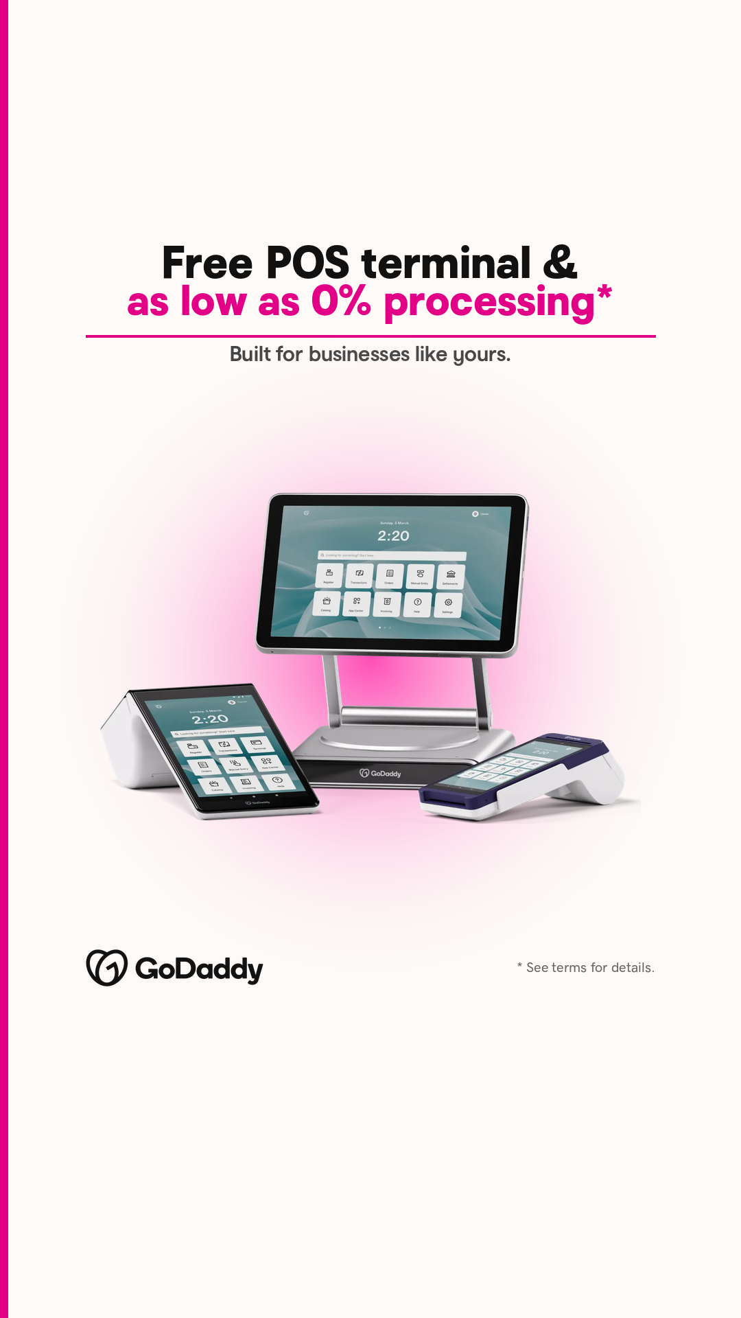 GoDaddy Facebook ad