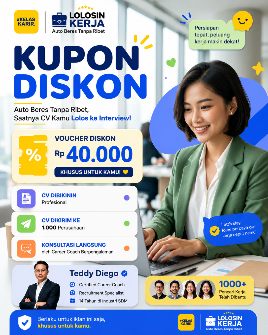 Coach Teddy Diego Facebook ad: KELAS KARIR